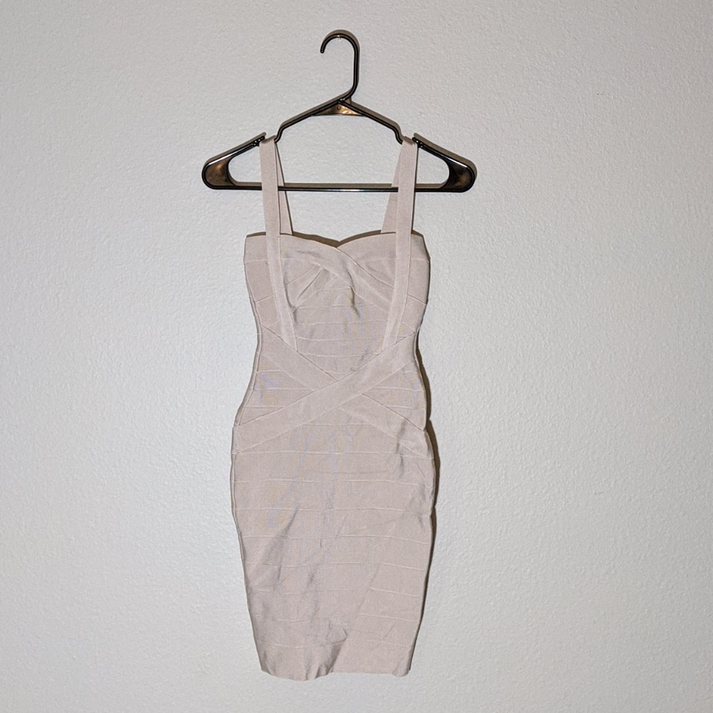 Dusty Pink Bandage Dress